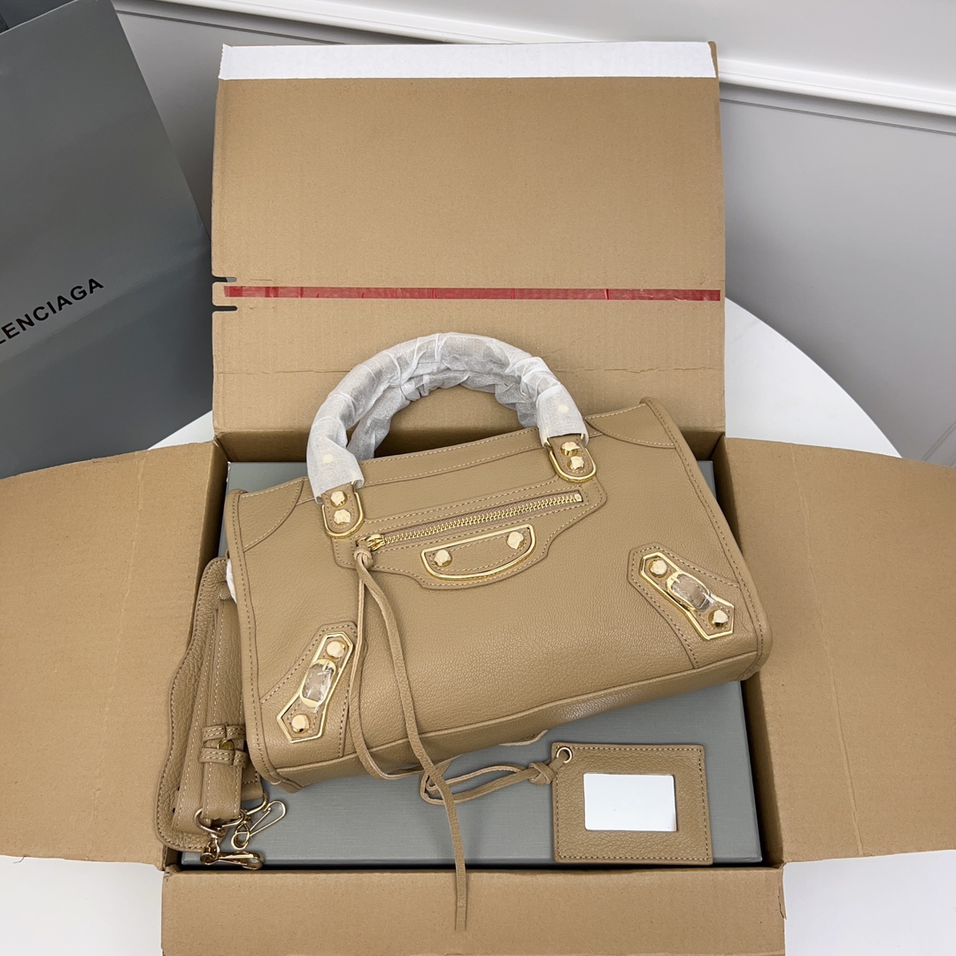 Balenciaga Le City Small Top Handle Bag - Apricot Leather, Gold Hardware 7 i1691907042 9627 6