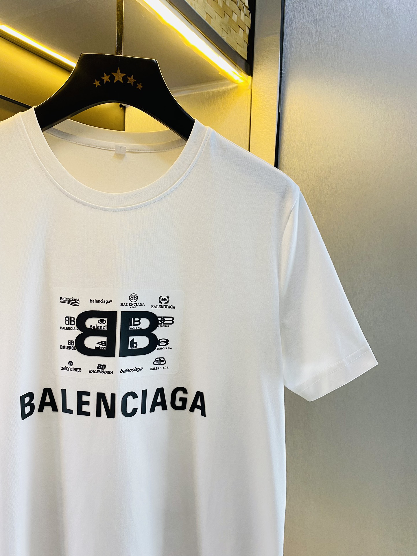 穿240斤胖子福音情侣款码数M-6XL巴黎世家Balenciaga原单品质2024最新款男装短袖T恤衣服