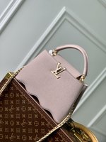 Replcia Cheap
 Louis Vuitton LV Capucines Bags Handbags Pink Purple Taurillon Shell M22122