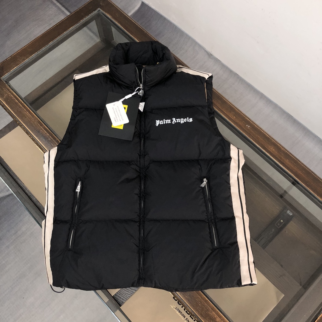 Moncler AAA Clothing Waistcoat 1:1 Clone Apricot Color Black White Yellow Printing Unisex Duck Down