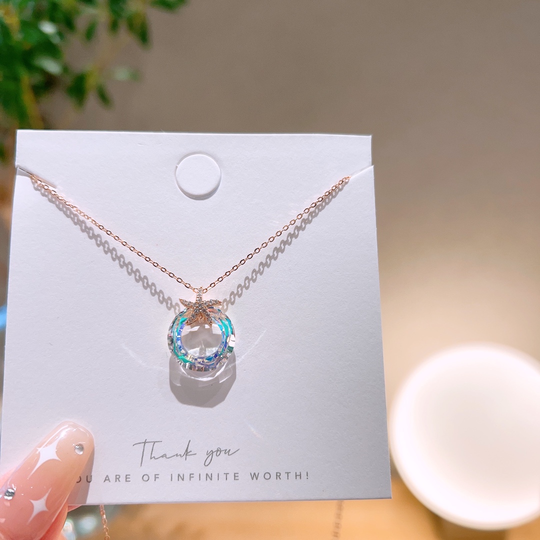 925 Silver Necklace French Self-love Gold