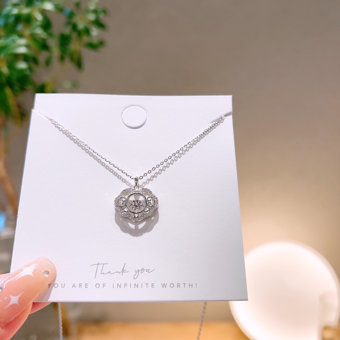 ユニークニッケル無添加銀ネックレスシルバー 日常使い