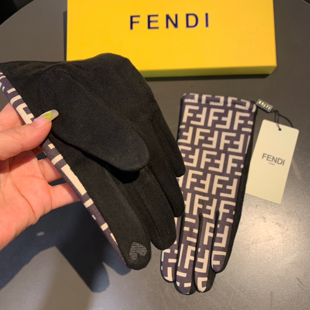 芬迪FENDI2023秋冬羊绒手套值