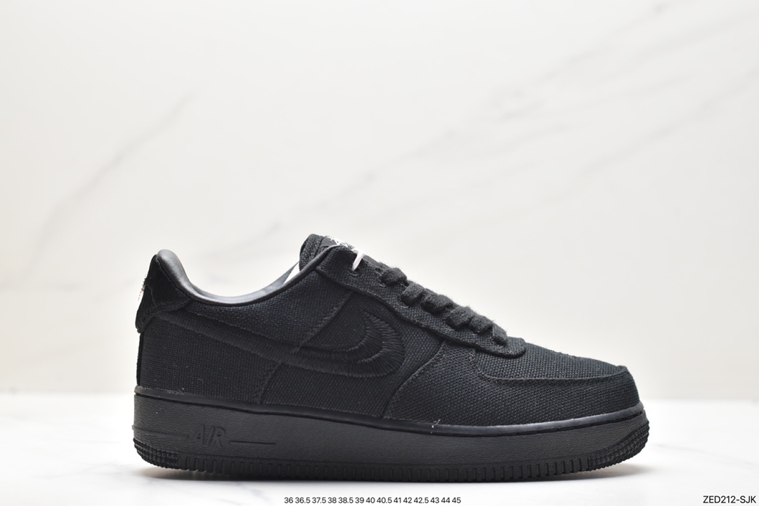 Stussy x NK Air Force 1 '07 ”White Cool” Stussy joint Air Force One low-top casual sneakers CZ9084-200