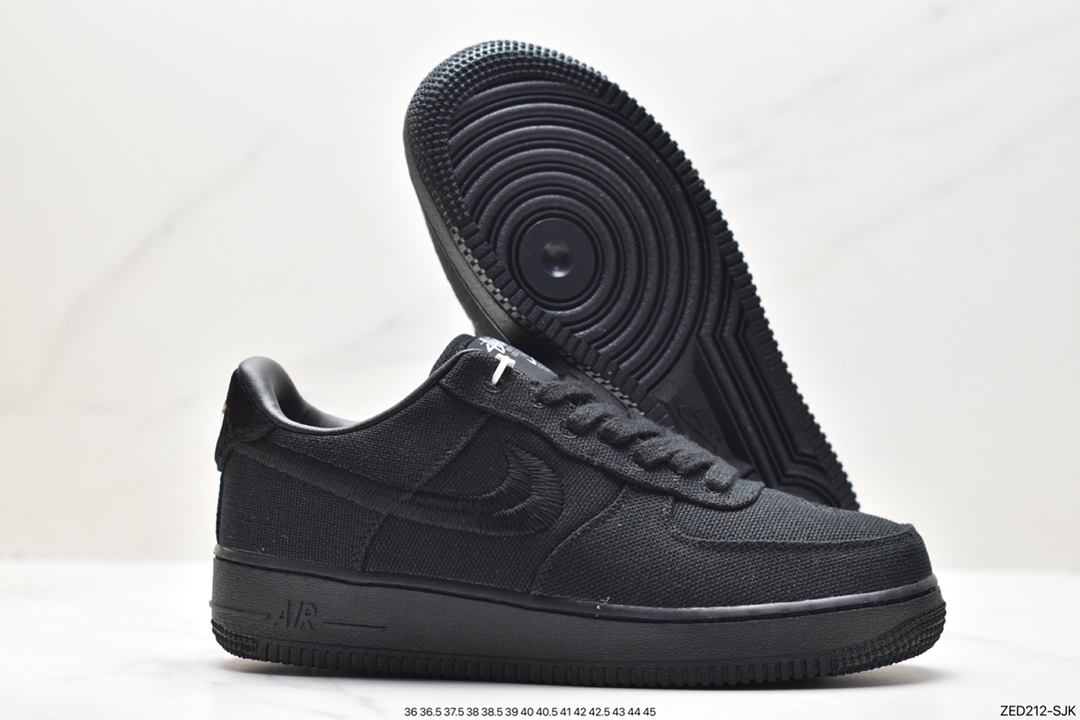 Stussy x NK Air Force 1 '07 ”White Cool” Stussy joint Air Force One low-top casual sneakers CZ9084-200