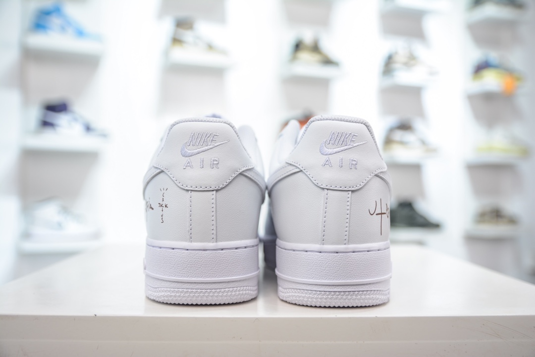 新G版私人订单纯原 Travis Scott x NK Air Force 1 Low Utopia TS联名空军一号纯白低帮经典板鞋 CW2288-111