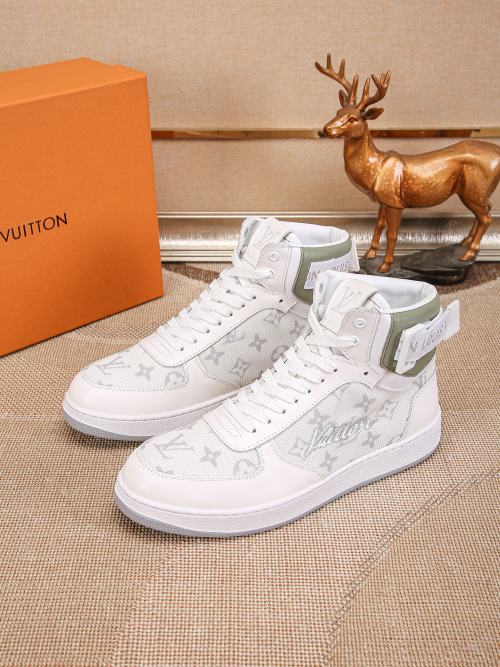 Louis Vuitton Heren High-Top Sneakers met Monogram Print - Stijlvol en Comfortabel 1 Louis Vuitton Heren High-Top Sneakers met Monogram Print - Stijlvol en Comfortabel