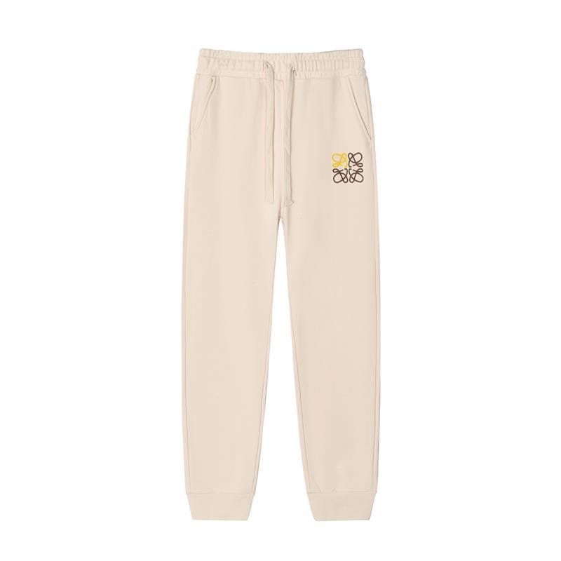 Loewe Clothing Pants & Trousers Apricot Color Black Cotton Fall/Winter Collection