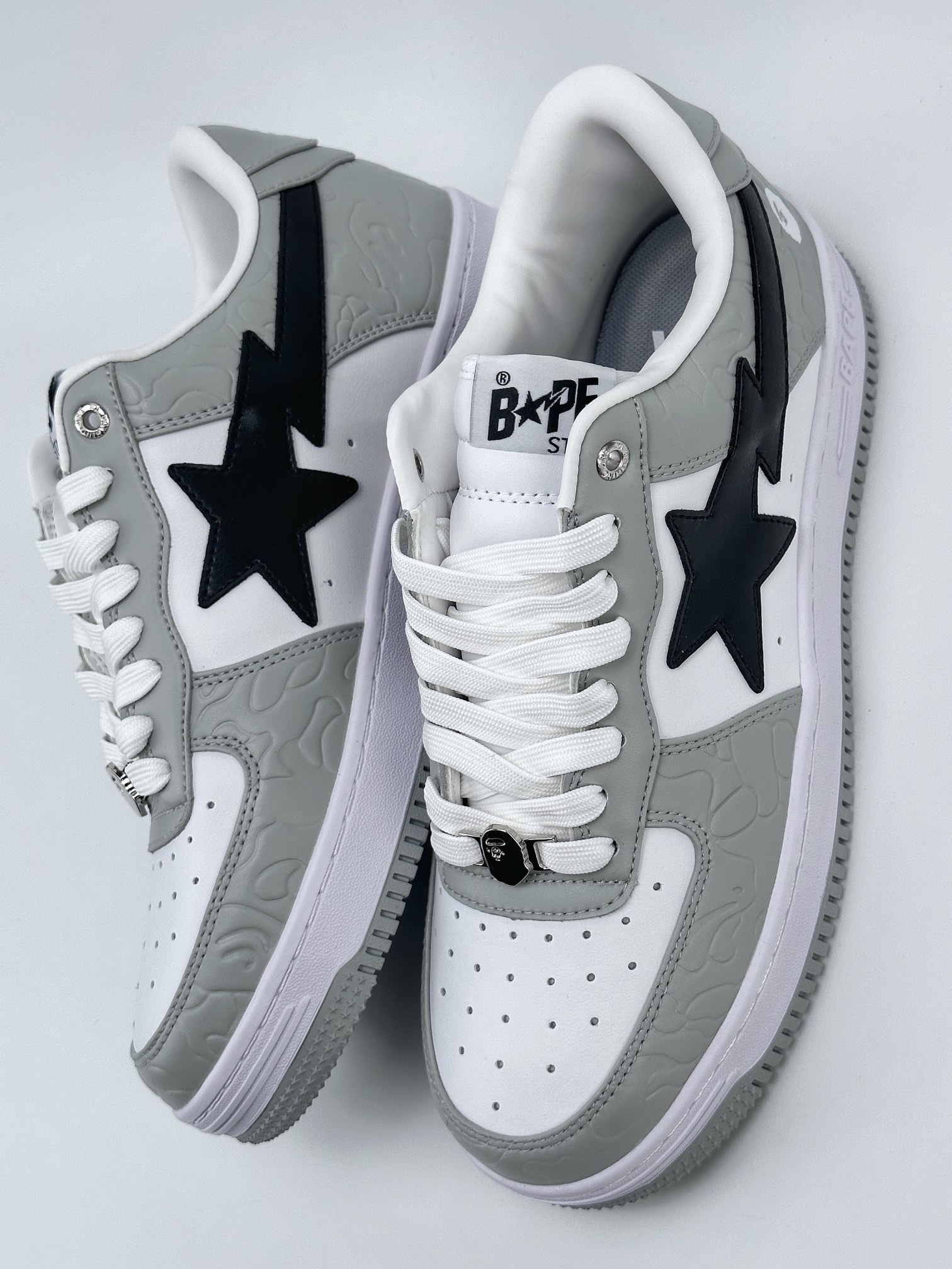 Bape x Air Force 1 '07 Low White Gray Black 1H70191002