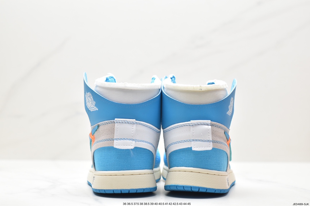 Jordan Air Jordan 1 Retro High OG ”UNC” AJ1 classic retro high-top basketball shoes ”OW North Carolina blue, white, black and orange” AQ0818-148