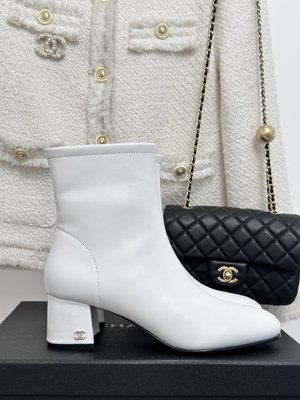Chanel Knockoff Short Boots Genuine Leather Lambskin Sheepskin Fall/Winter Collection