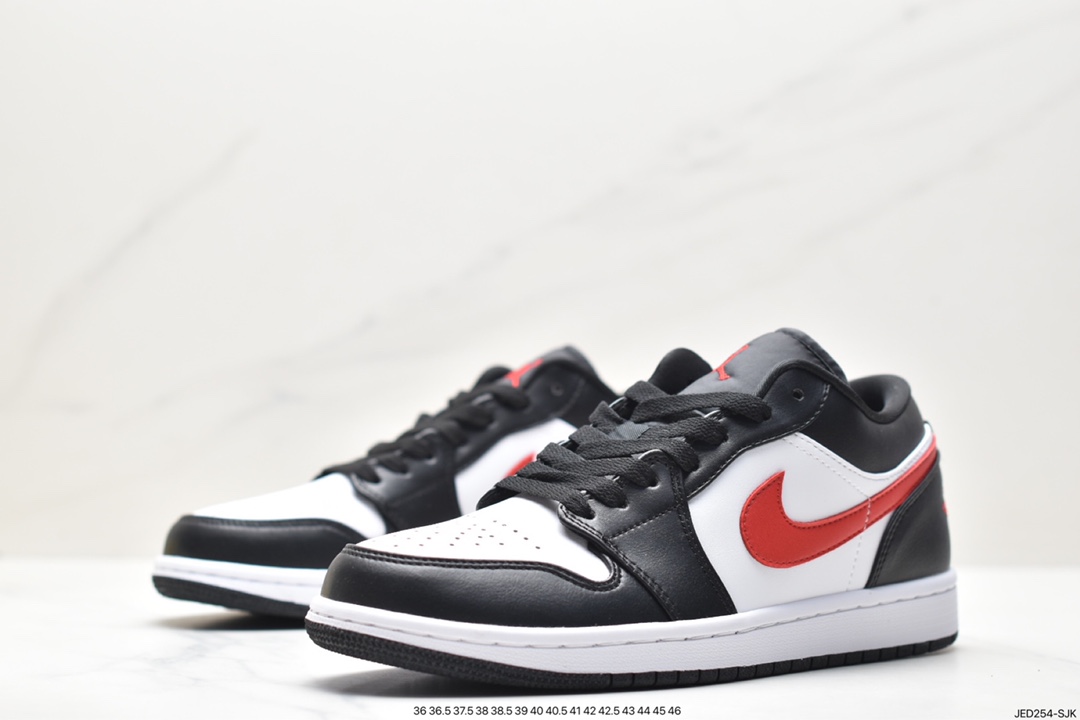 Air Jordan 1 Low Black and Red Toe AJ1 Joe 1 Low Top Casual Shoes DC0774-004