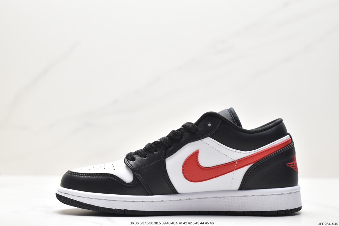 Air Jordan 1 Low Black and Red Toe AJ1 Joe 1 Low Top Casual Shoes DC0774-004