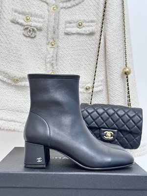 Chanel Replicas Short Boots Genuine Leather Lambskin Sheepskin Fall/Winter Collection