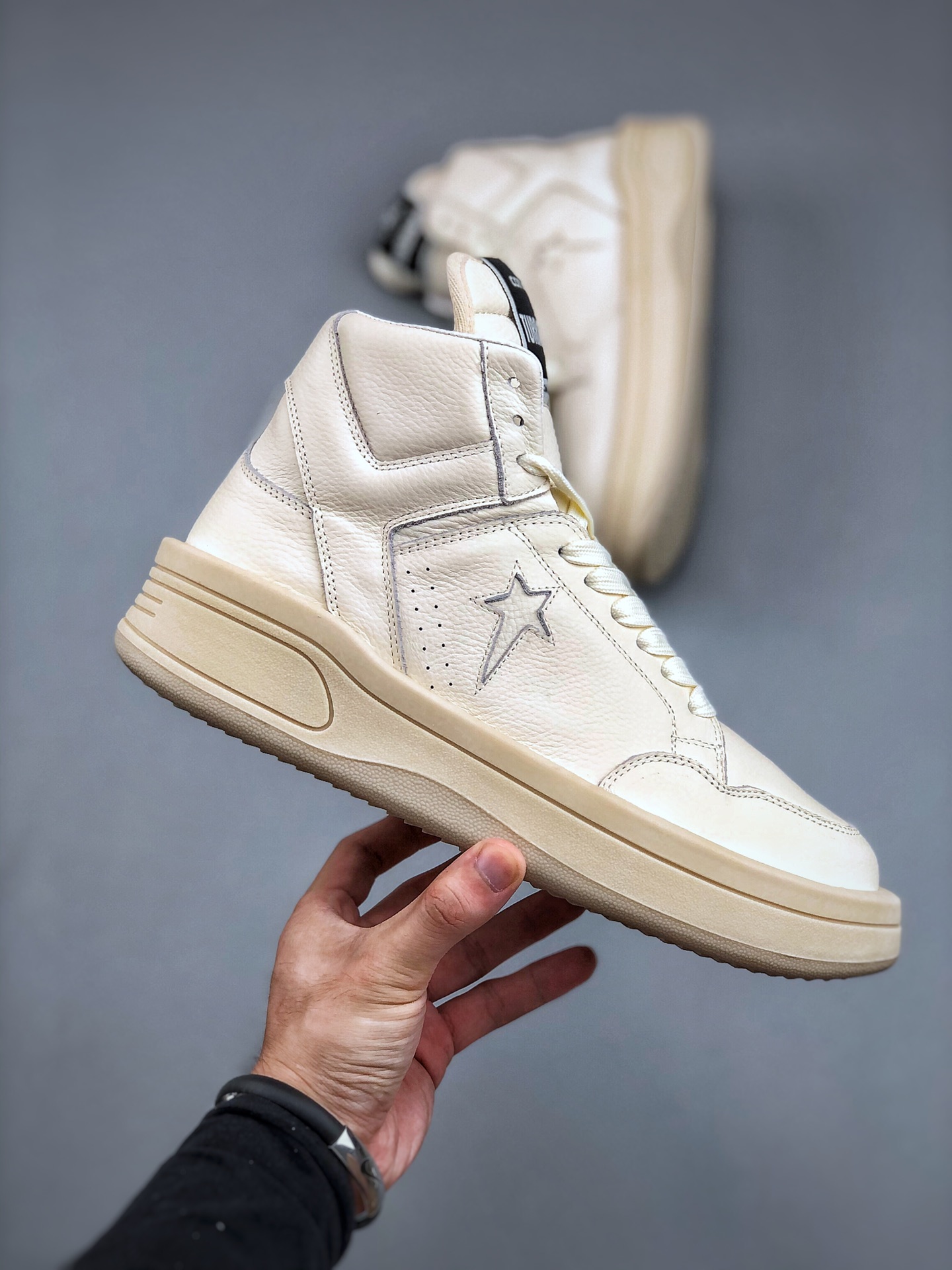 Converse and Rickowens launch DRKSHDW joint project. Based on the classic basketball shoes of the 80s