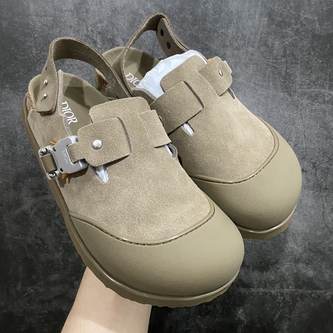 [G version pure original] Dior x Birkenstock Arizona Dior joint Birkenstock leather suede double buckle fashion sandals