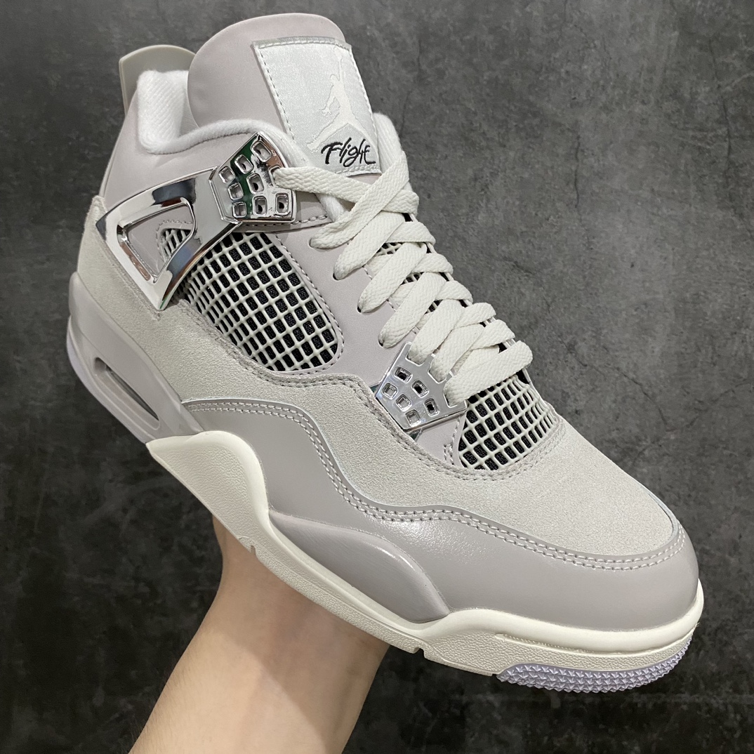 [Old DT version] Air Jordan 4 WMNS ”Frozen Moments” AJ4 electroplated silver AQ9129-001