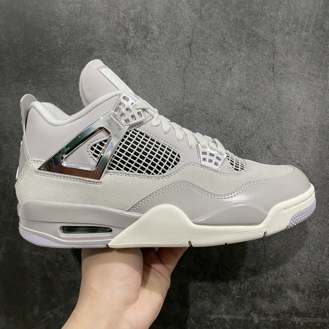 [Old DT version] Air Jordan 4 WMNS ”Frozen Moments” AJ4 electroplated silver AQ9129-001