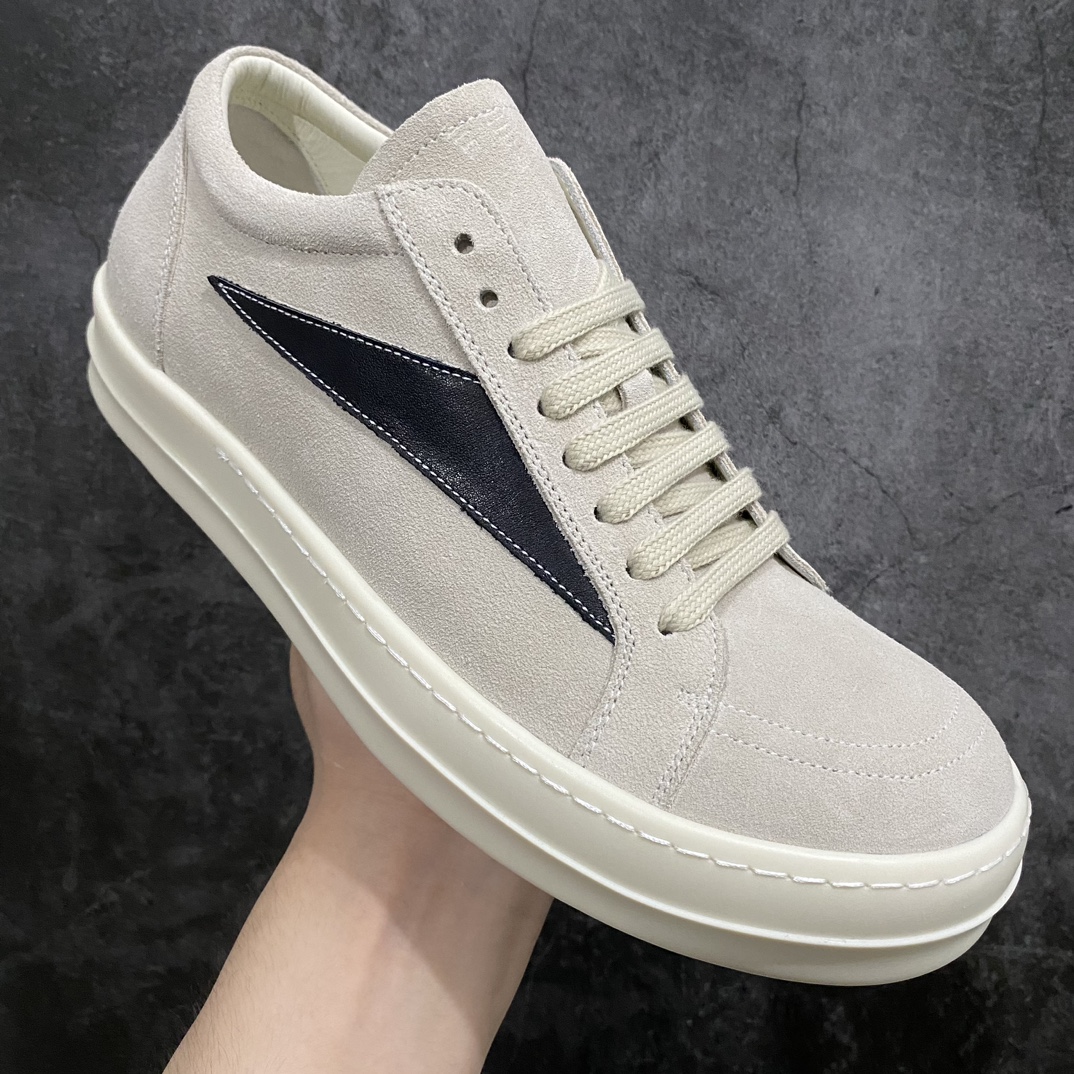 [G version made in Dongguan] RO Rickowens gray and white suede