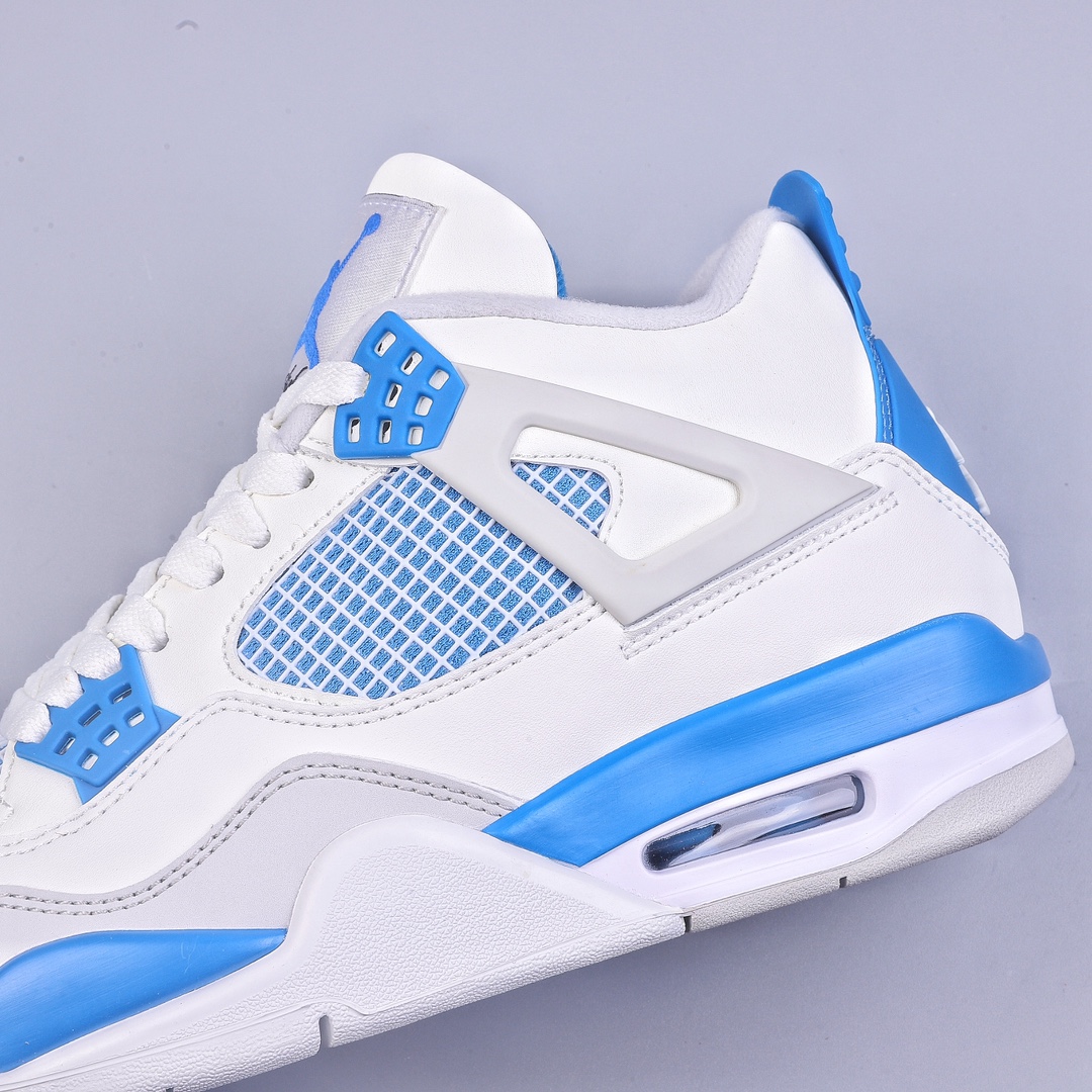 PB Air Jordan AJ4 Retro White Sapphire Blue 308497-105