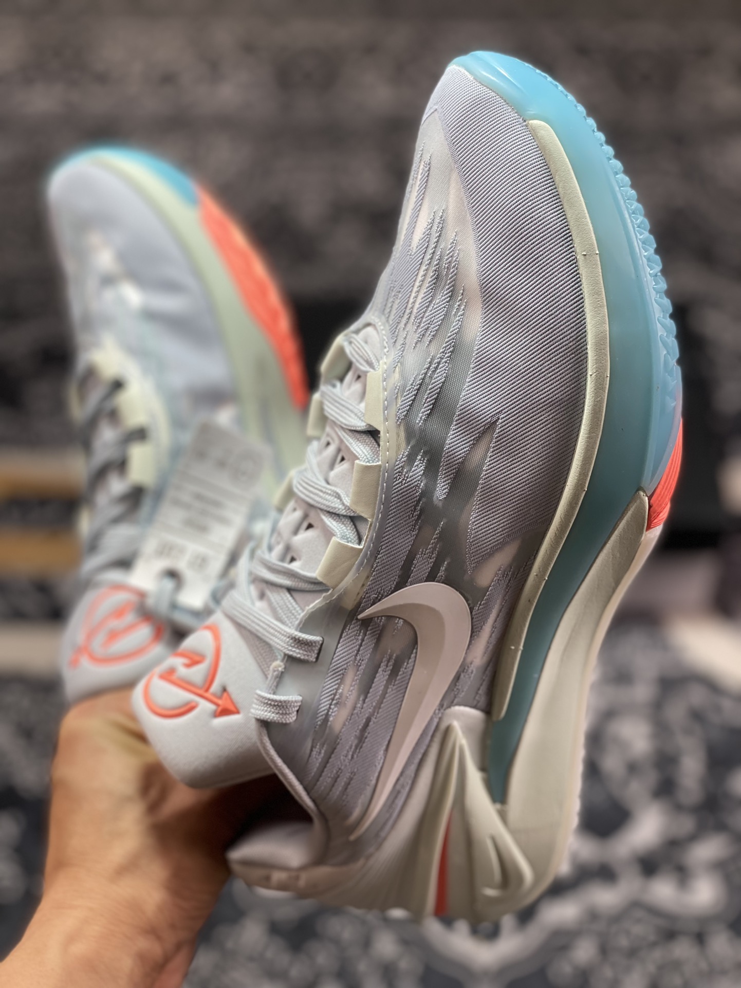 Nike Air Zoom GT Cut 2 EP ”Avant Garde” super running level 2nd generation low-top basketball shoes ”light blue green orange beige” DJ6013-402