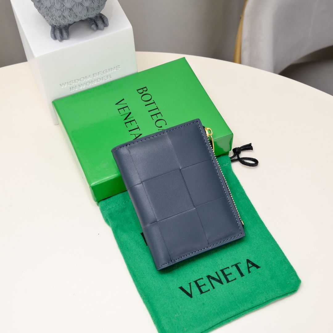 Bottega Veneta Large Intrecciato Button Leather Wallet