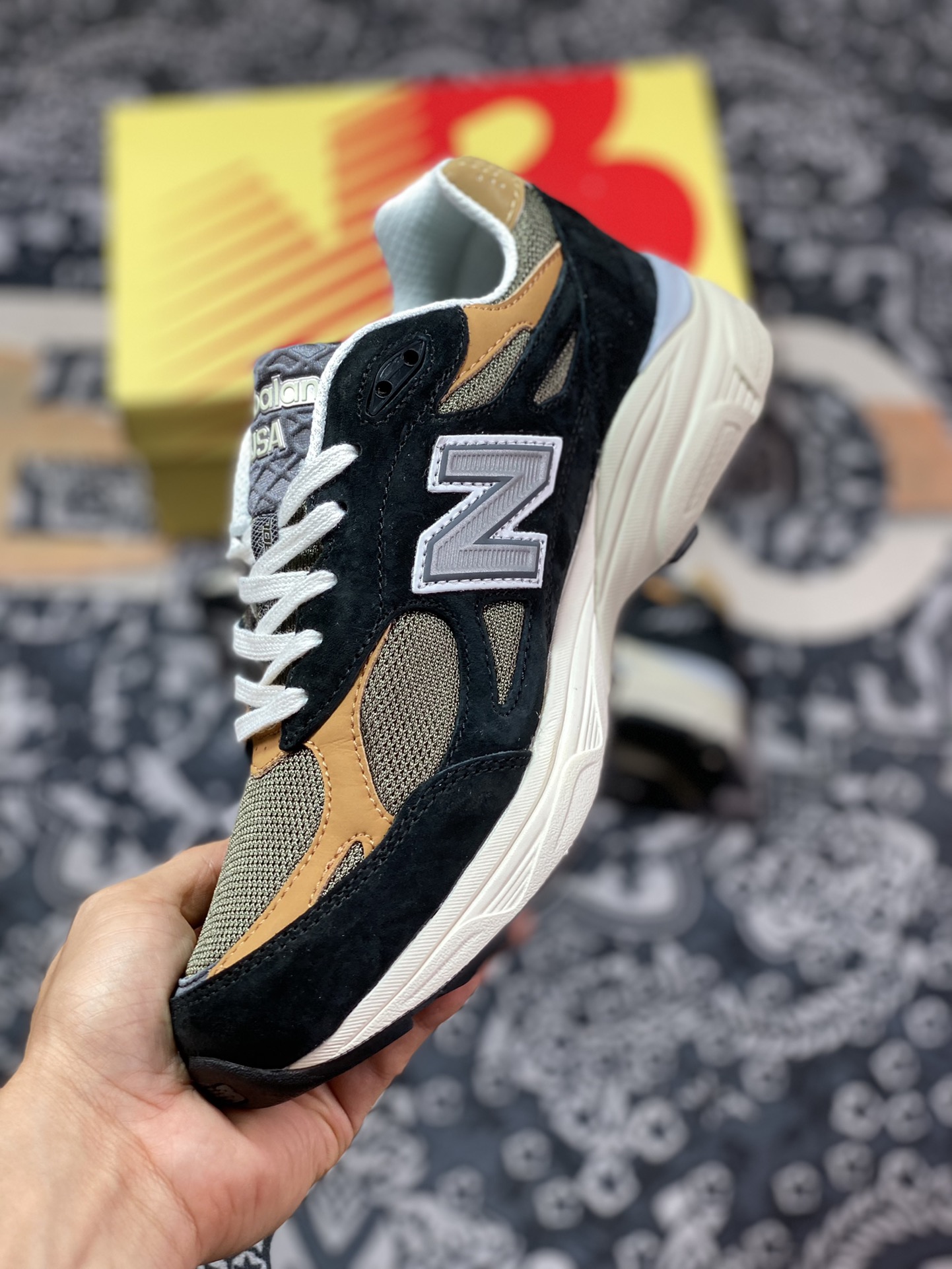 New Balance Made in USA M990V3 ”Black Tan” three-generation series low-top running shoes ”Suede Black Yellow Earth” M990BB3