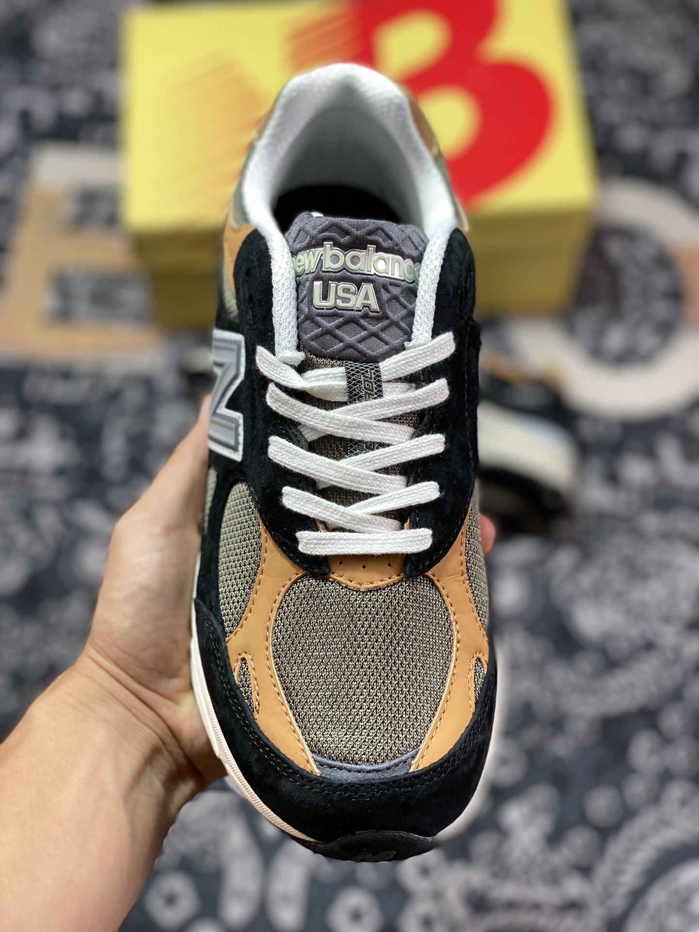 New Balance Made in USA M990V3 ”Black Tan” three-generation series low-top running shoes ”Suede Black Yellow Earth” M990BB3