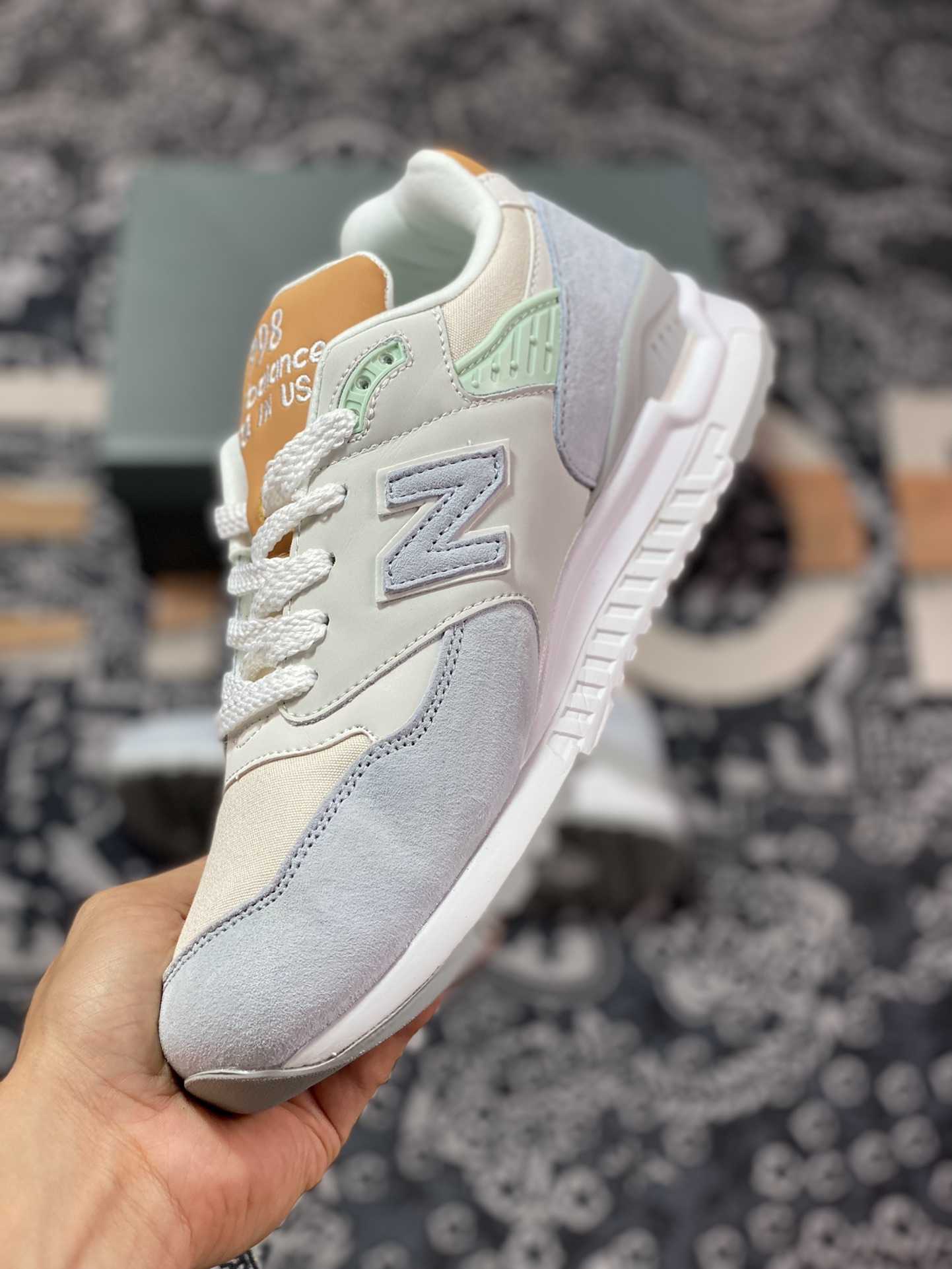 New Balance M998 Made in USA High-end American-made jogging shoes ”Ice Blue Mint” M998ENE