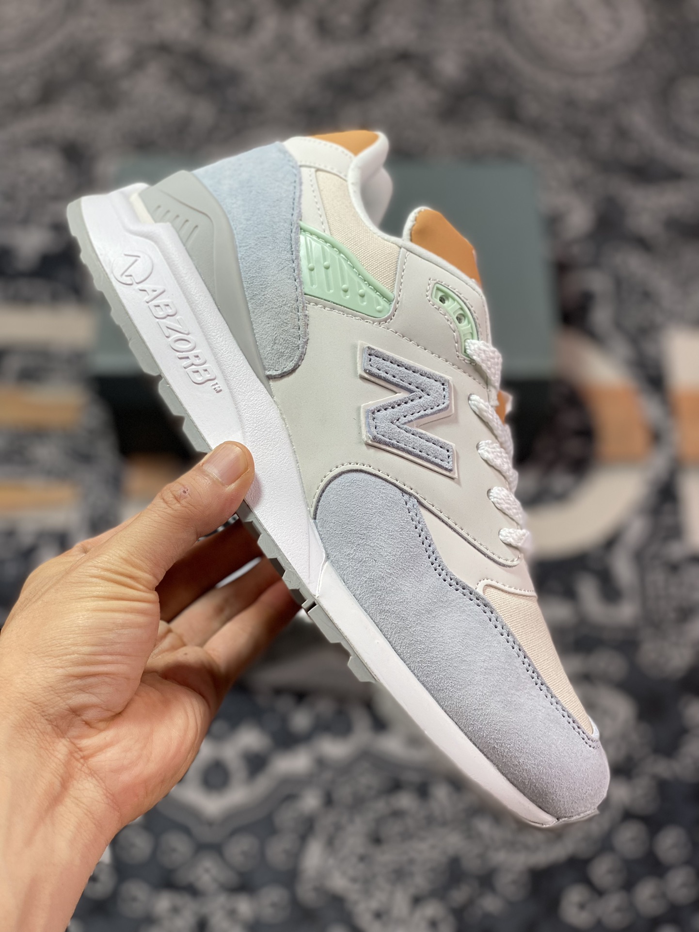 New Balance M998 Made in USA High-end American-made jogging shoes ”Ice Blue Mint” M998ENE