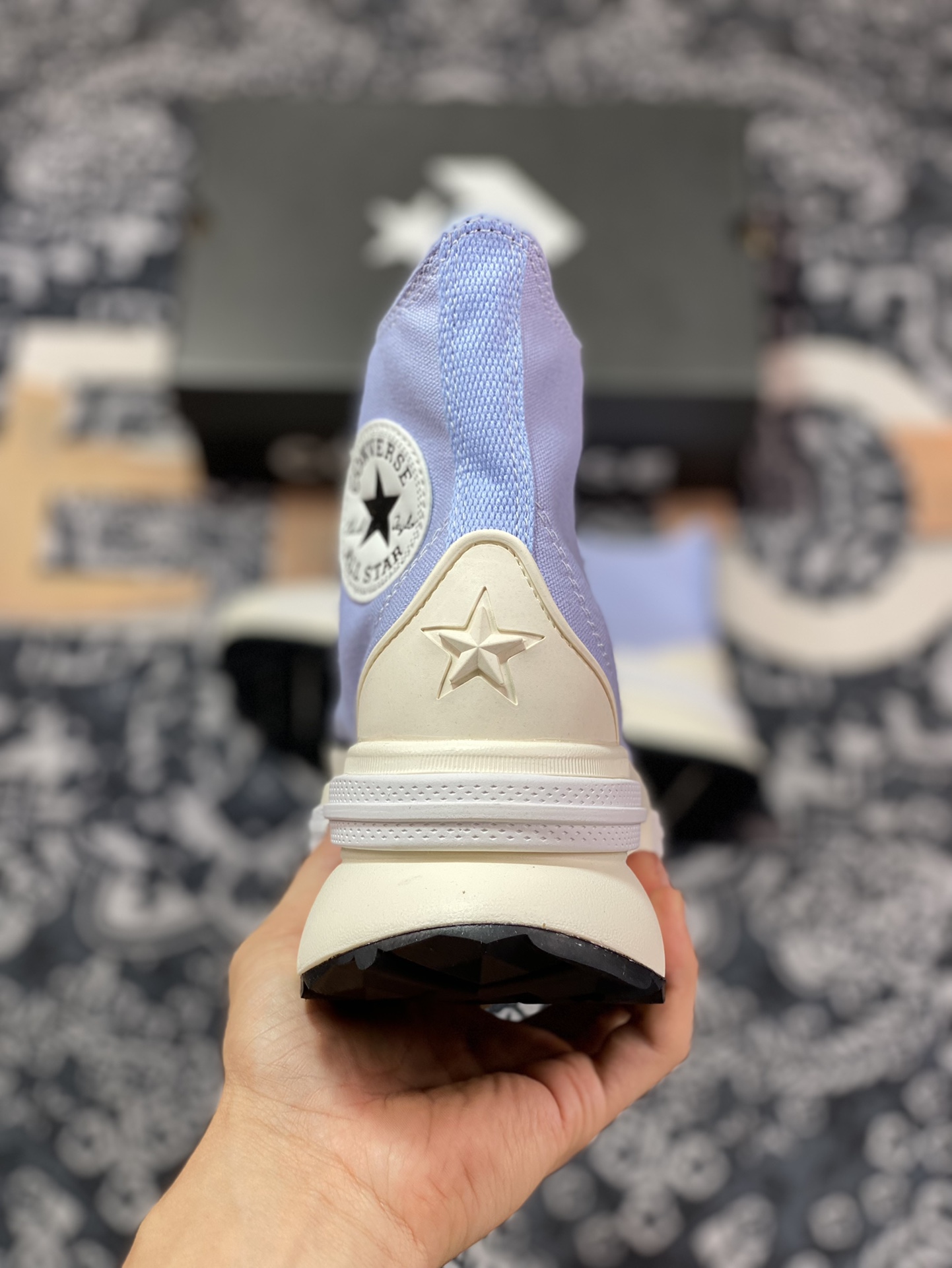 Converse Run Star Legacy CX official taro purple sandwich thick sole heightened canvas shoes A04693C