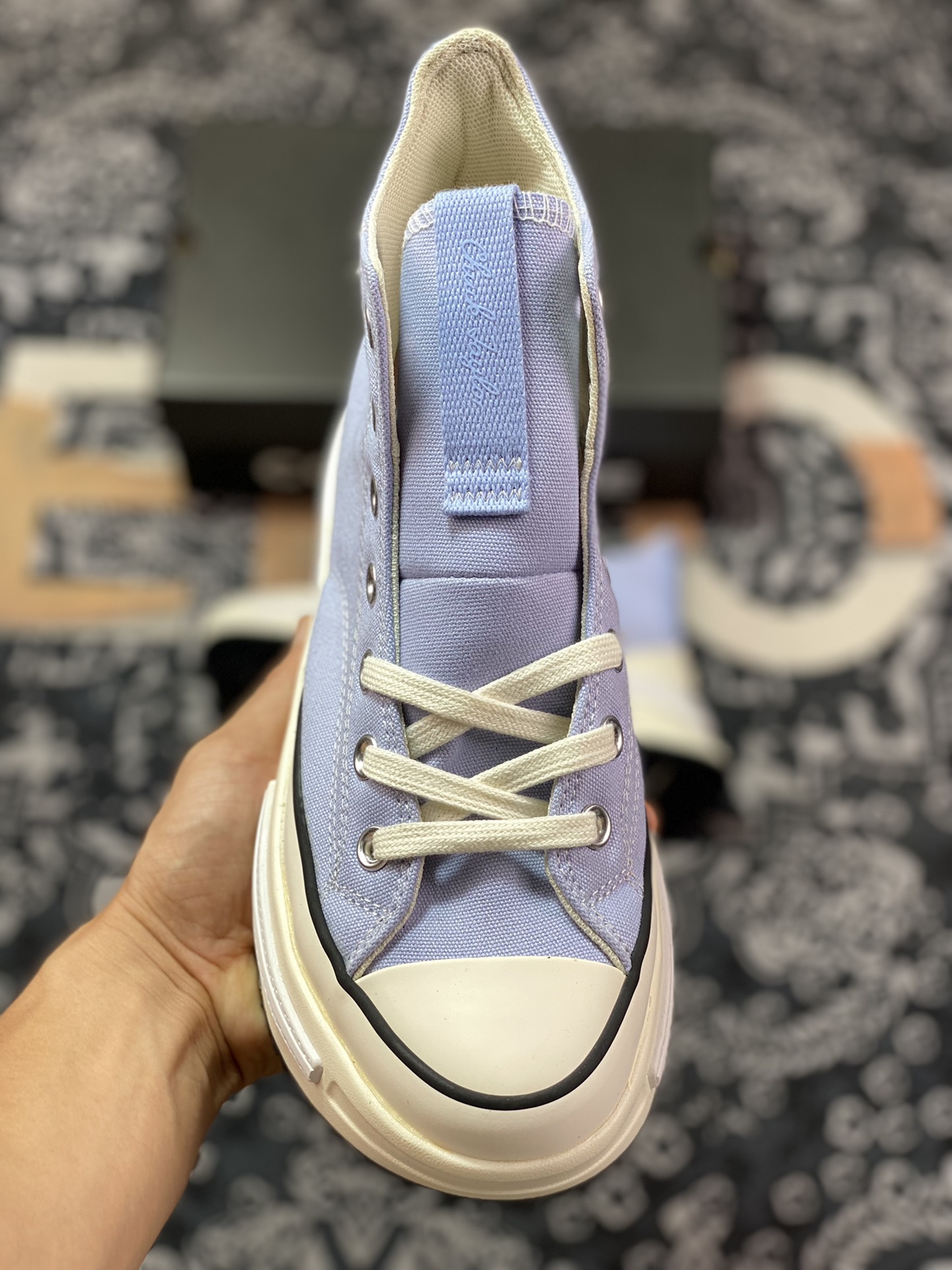 Converse Run Star Legacy CX official taro purple sandwich thick sole heightened canvas shoes A04693C