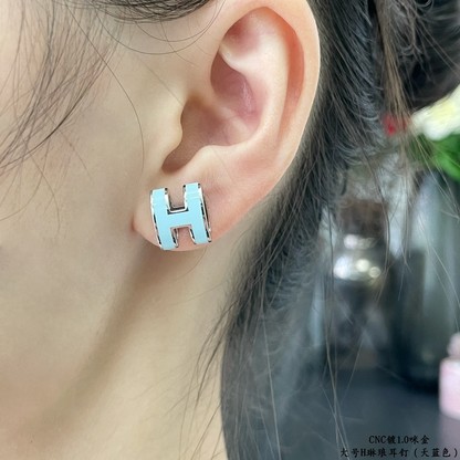 Hermes Jewelry Earring Blue Sky