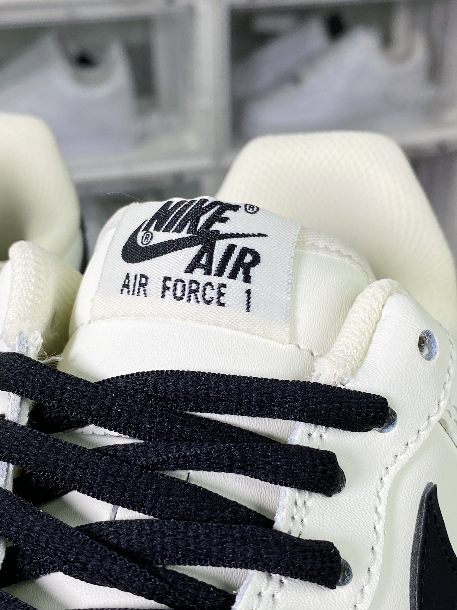 Air Force 1'07 Low”Beige White/Black” Air Force 1 classic low-top sneakers ”Leather Beige Black” CQ5059-221