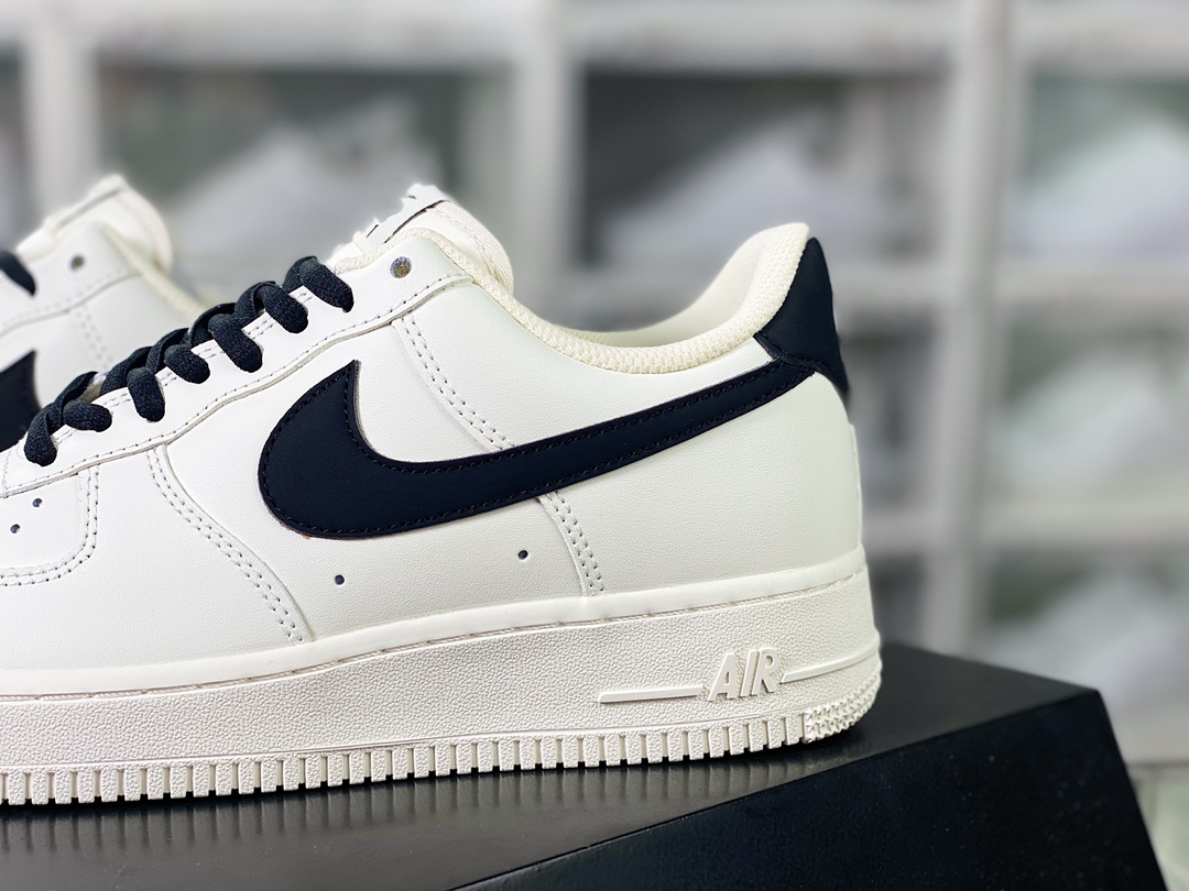 Air Force 1'07 Low”Beige White/Black” Air Force 1 classic low-top sneakers ”Leather Beige Black” CQ5059-221