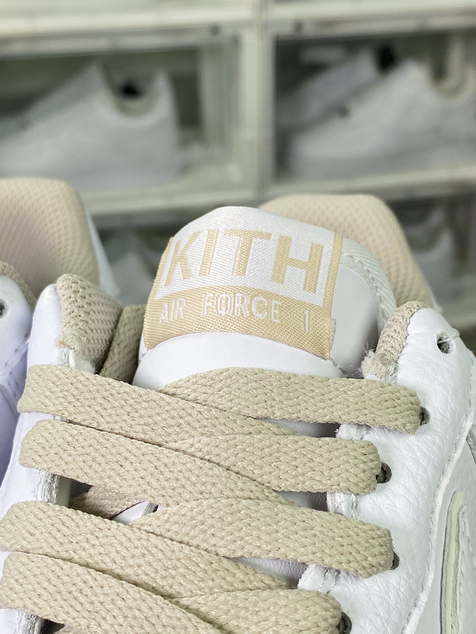 Air Force 1 '07 Low”White/Khaki” Air Force One low-top sneakers ”Joint white light khaki hook” KT1659-008