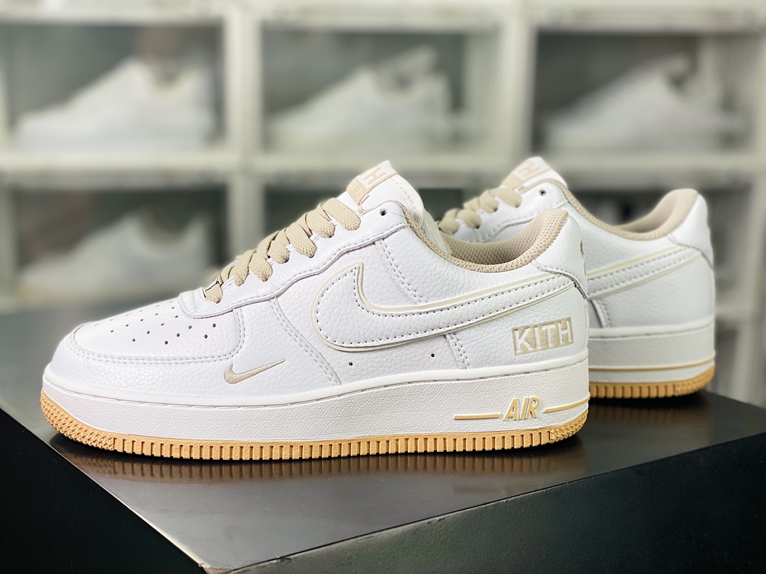 Air Force 1 '07 Low”White/Khaki” Air Force One low-top sneakers ”Joint white light khaki hook” KT1659-008