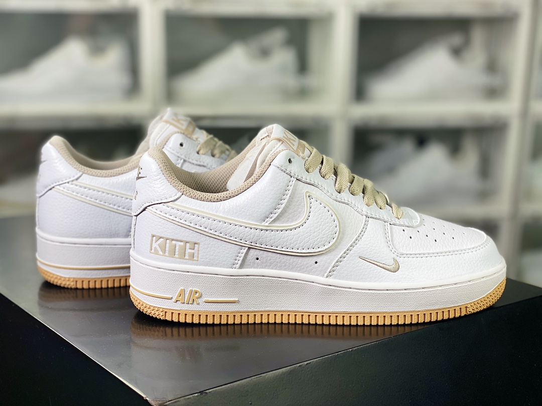 Air Force 1 '07 Low”White/Khaki” Air Force One low-top sneakers ”Joint white light khaki hook” KT1659-008