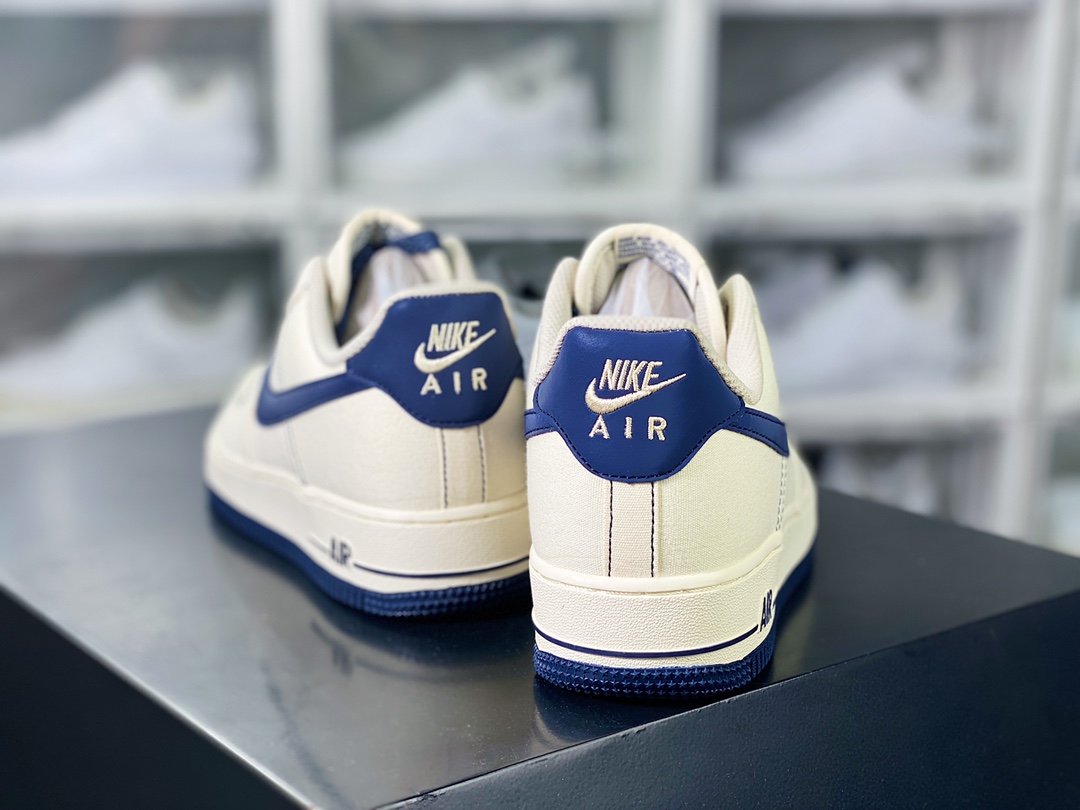 Air Force 1'07 Low QS”Sail/Navy/Reflection 3M” Air Force One Sneakers ”Canvas Off-White Navy Blue Reflective Stars” TQ1456-299