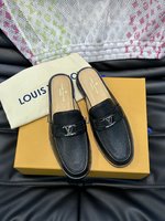 Buy The Best Replica
 Louis Vuitton Wholesale
 Shoes Half Slippers Men Cowhide Genuine Leather