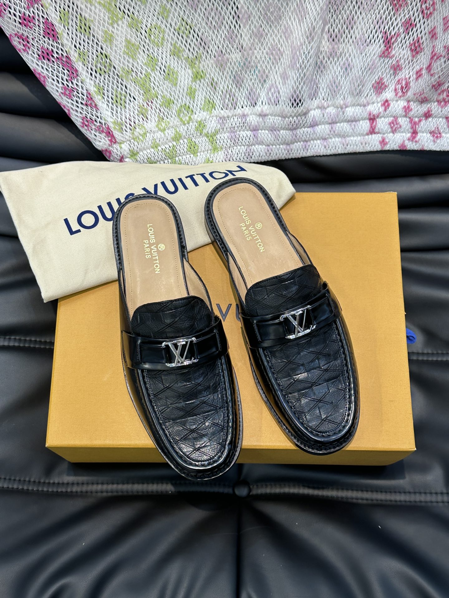 Buy best quality Replica
 Louis Vuitton Fake
 Shoes Half Slippers Men Cowhide Genuine Leather