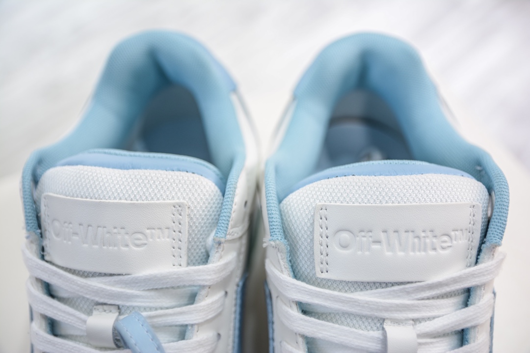 OFF-WHITE Out of Office This white and blue Out Of Office sneaker gives the answer