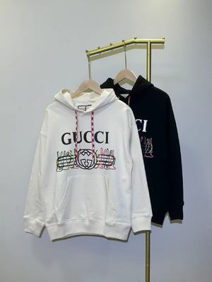 Gucci Clothing Hoodies Apricot Color Black White Printing Women Hooded Top