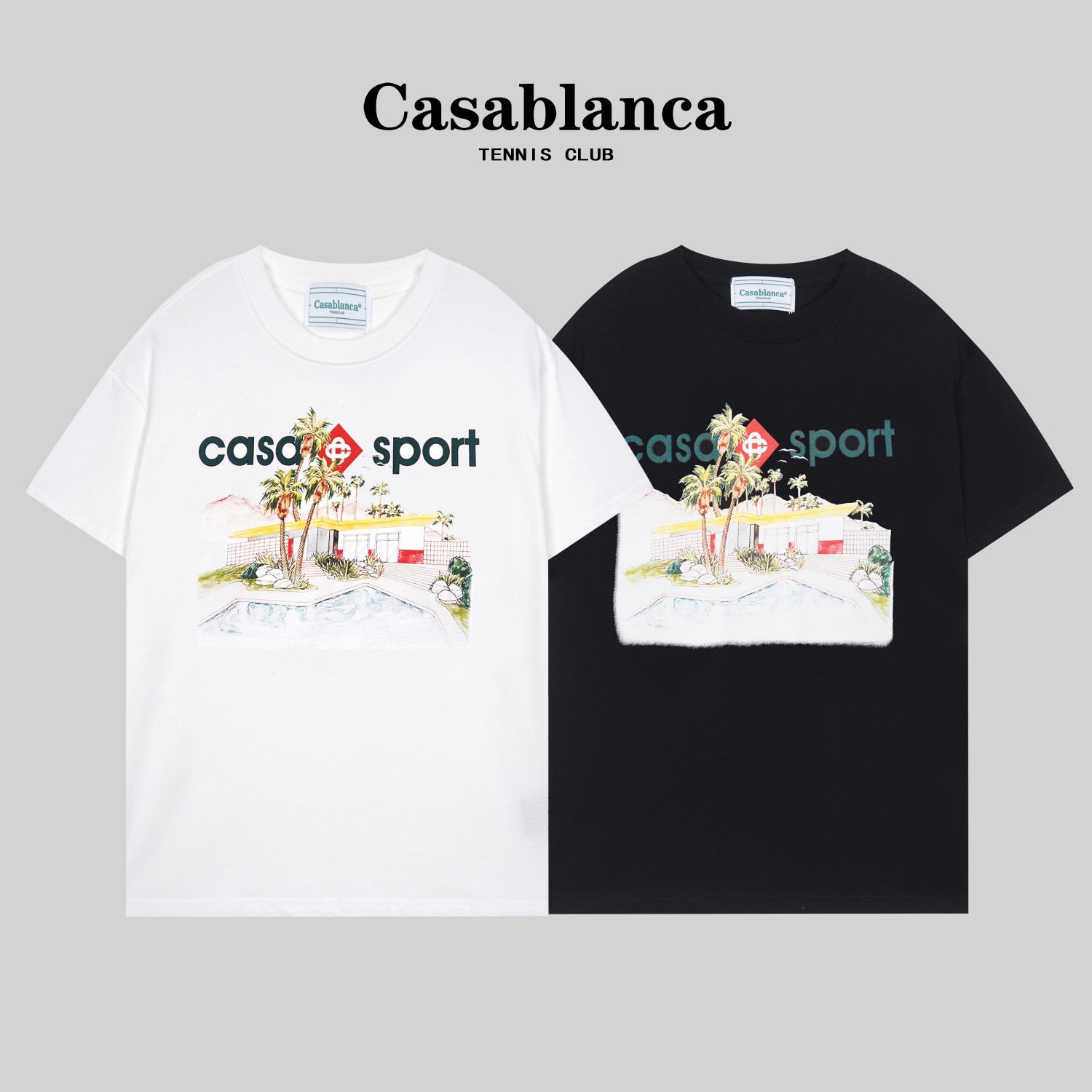 G1053 Algodón puro de doble hilo de alta calidad # Casablanca*Nueva camiseta de Casablanca 2023 verano/otoño,…