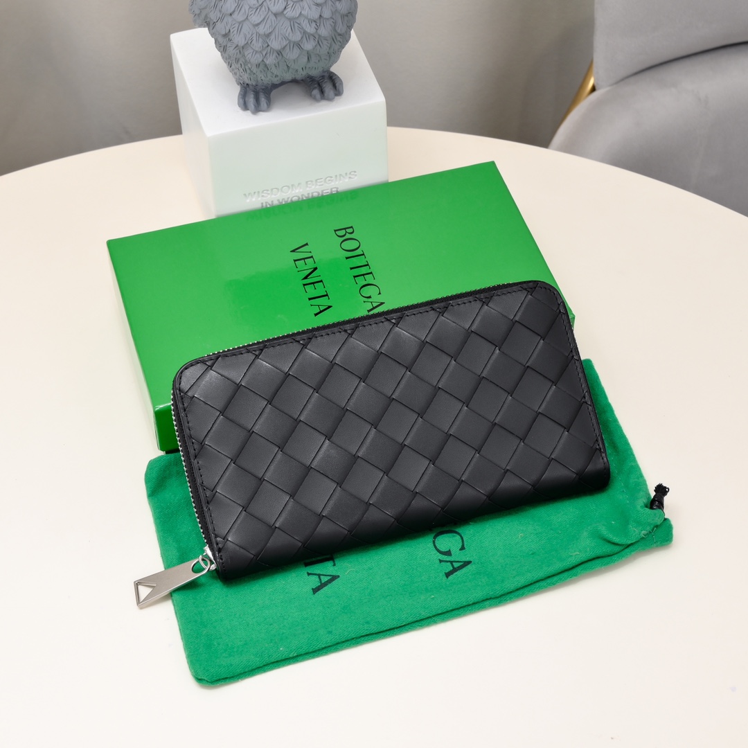Bottega Veneta 中格 编织 长款拉链钱包