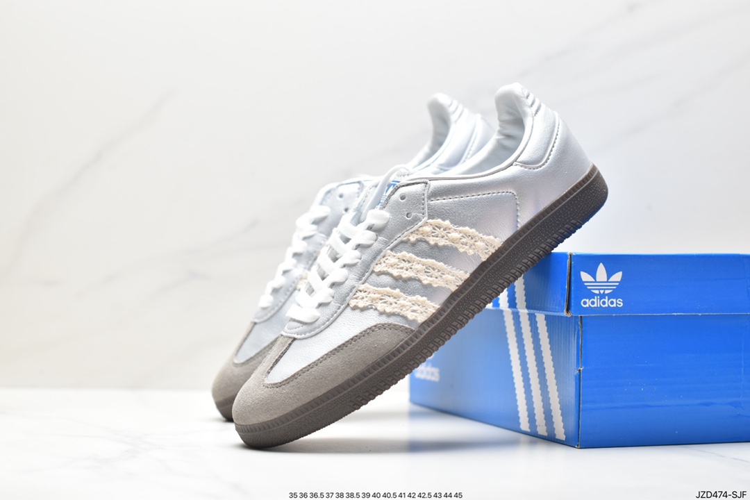 Adidas Originals Samba Vegan OG Samba series gentleman German training football style all-match low-top casual sports shoes IG1024