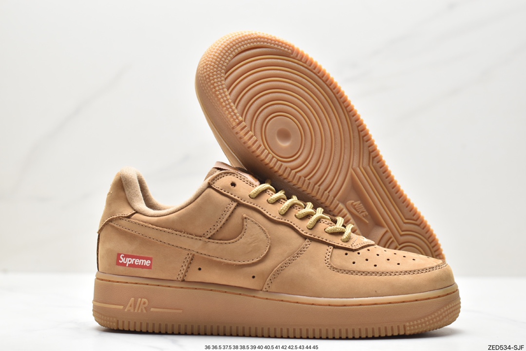 Supreme x Nike Air Force 1 Low ”07” Wheat Flax ”Sup Wheat Flax” DN1555-200