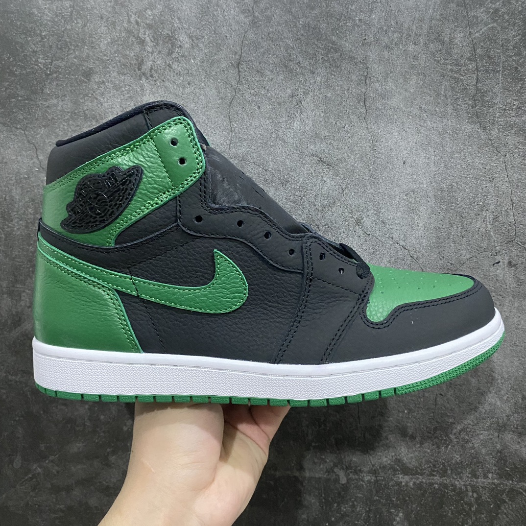 [Foreign trade pure original] Air Jordan 1 Retro High OG ”Pine Green” black and green 555088-030