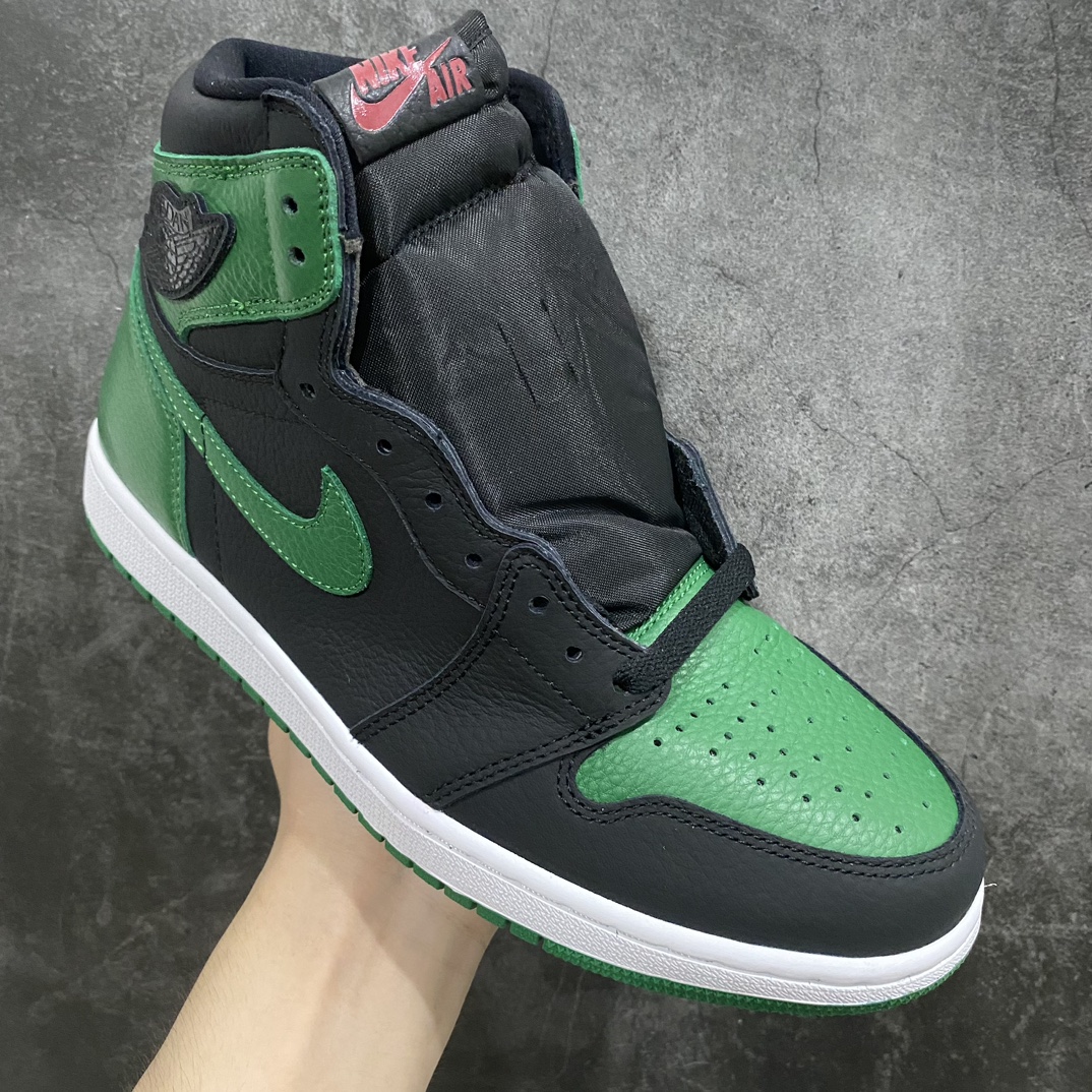 [Foreign trade pure original] Air Jordan 1 Retro High OG ”Pine Green” black and green 555088-030