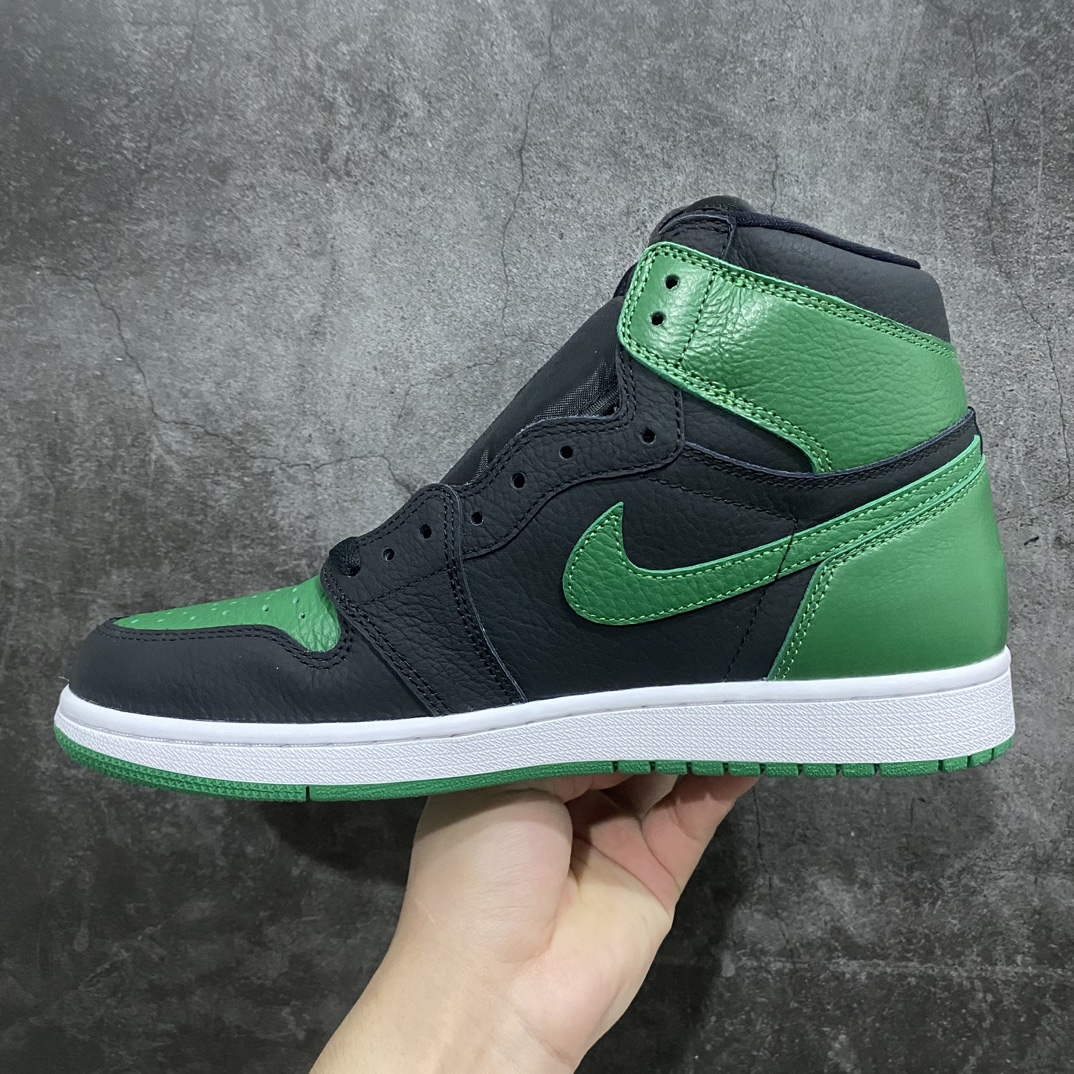 [Foreign trade pure original] Air Jordan 1 Retro High OG ”Pine Green” black and green 555088-030